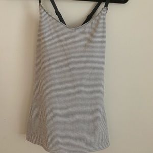 Outdoor Voices Black and White striped tank top